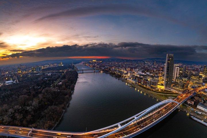 Bratislava New Years Eve on the Danube River