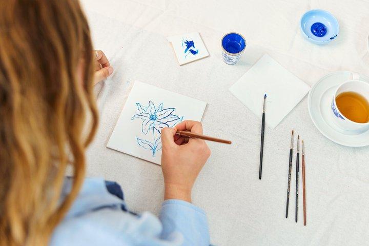 Amsterdam Traditionell Holländska Blå Kakelmålning Workshop