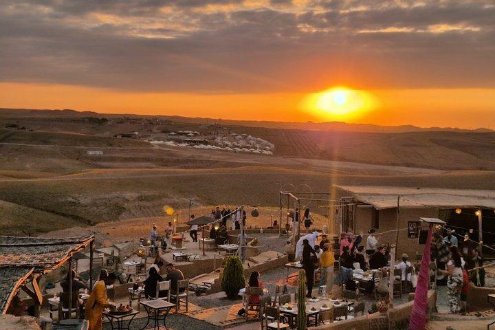 Marrakech : spettacolo di cene al tramonto nel deserto di Agafay e osservazione delle stelle