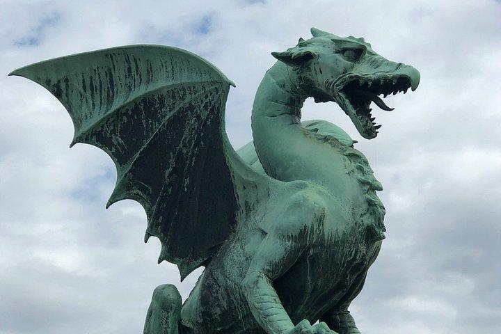 リュブリャナの橋とドラゴンセルフガイドツアー