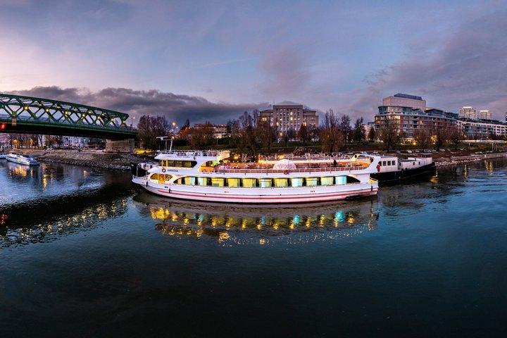 Bratislava New Years Eve on the Danube River