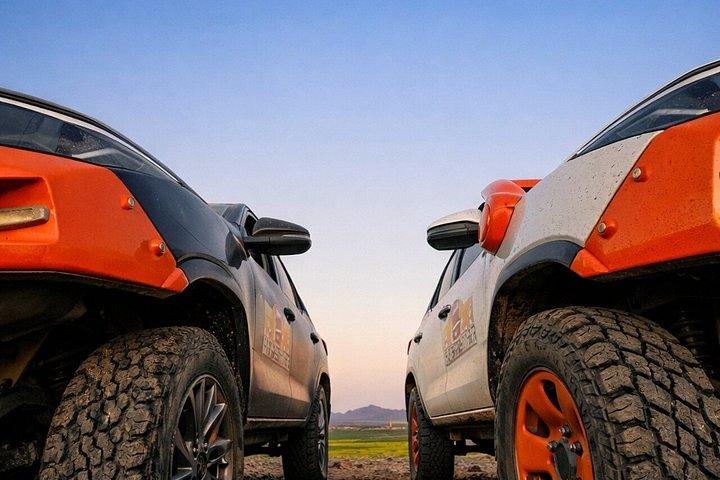 マラケシュ砂漠のサンセット＋ティーブレイクで4x4ドライブ