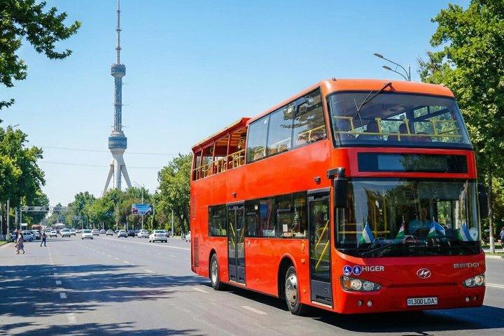 Hop On Hop Off Dubbeldäckare Tashkent Stadsbusstur