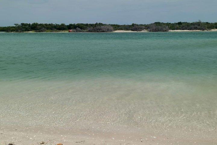 Progreso Beach en Isla Columpios Tour