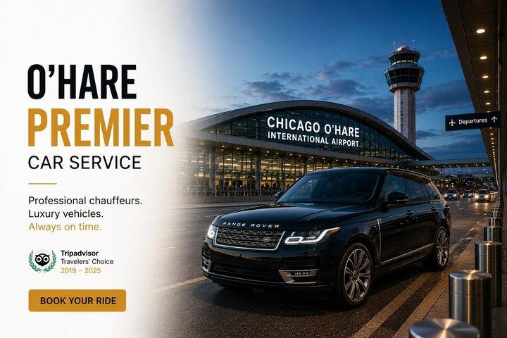 オヘア空港からシカゴ、カーブサイドへの送迎-高級SUV