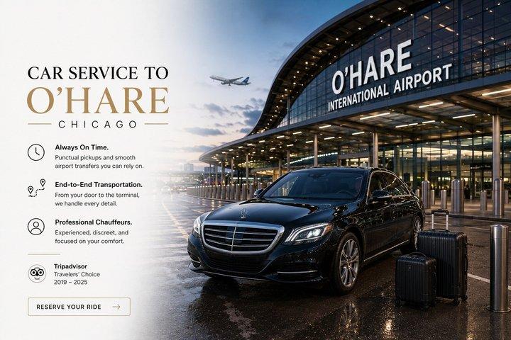 オヘア空港からシカゴ、カーブサイドへの送迎-高級SUV