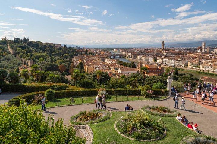 Visite privée au coucher du soleil de Florence en panier de golf écologique