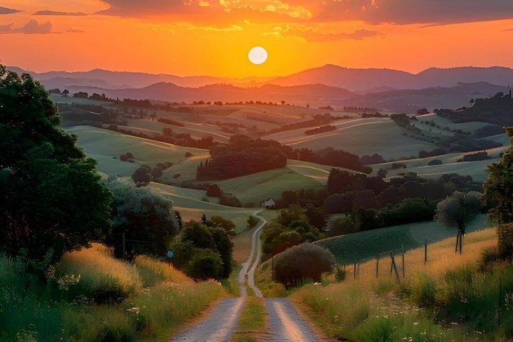Visite privée au coucher du soleil de Florence en panier de golf écologique