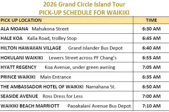 Oahu : Hel- eller halvdagstur till Grand Circle Island