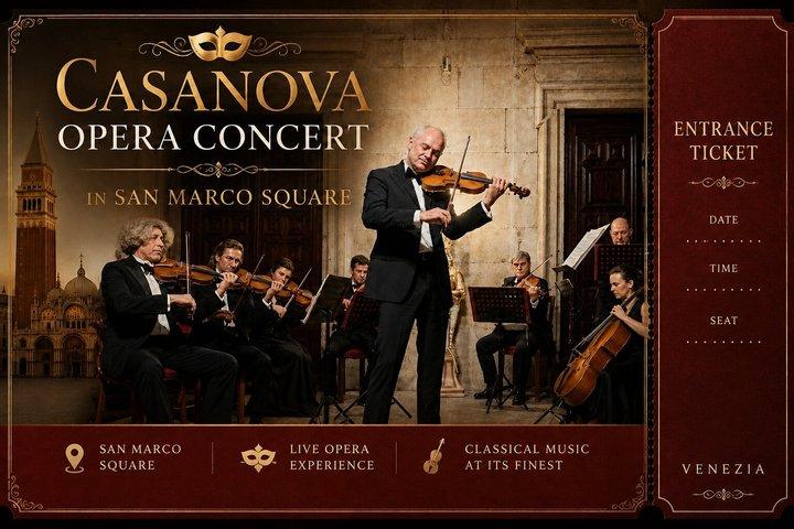 Casanova Opera Concert in San Marco Square Ticket