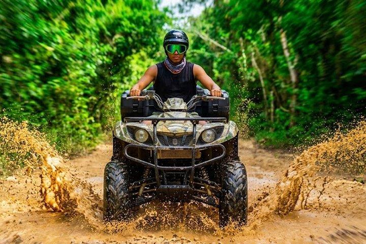 Ziplining em Cancun com ATV Ride, Cenote & Transporte.