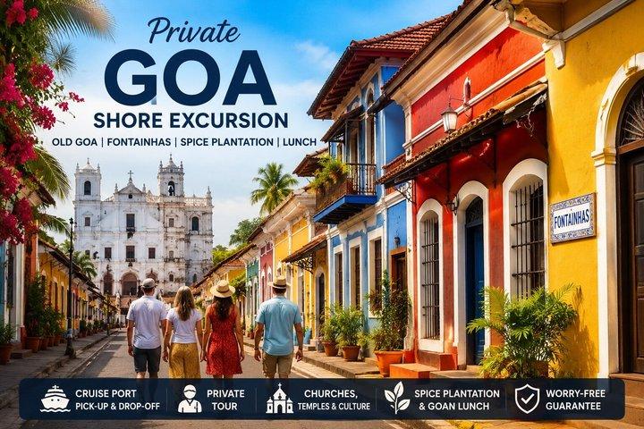 Privat Goa Shore Excursion: Gamla Goa, Fontainhas & Spice Tour