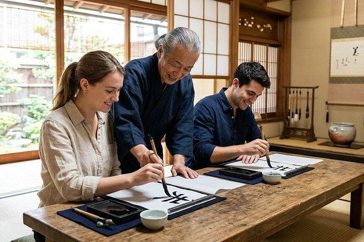 Tokyo 5 timers privat guidet tur og kalligrafioplevelse