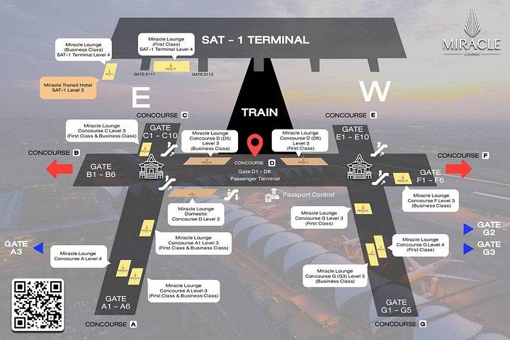 バンコク・スワンナプーム空港2-1時間のミラクルラウンジへのアクセス