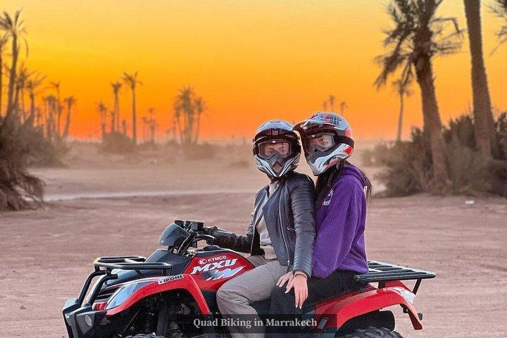 Quad Bike and Camel Ride in Marrakech Palm Groves with Sunset