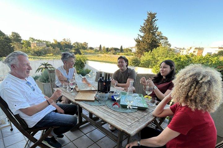 生パスタ作りワークショップ、サレントワインの試飲会、そして懇親会。