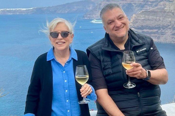 Clase de cocina galardonada Santorini con chef griego
