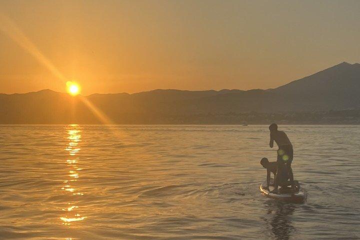 Marbella Sunset From Sailboat Dolphins with Drinks Snack Elan com