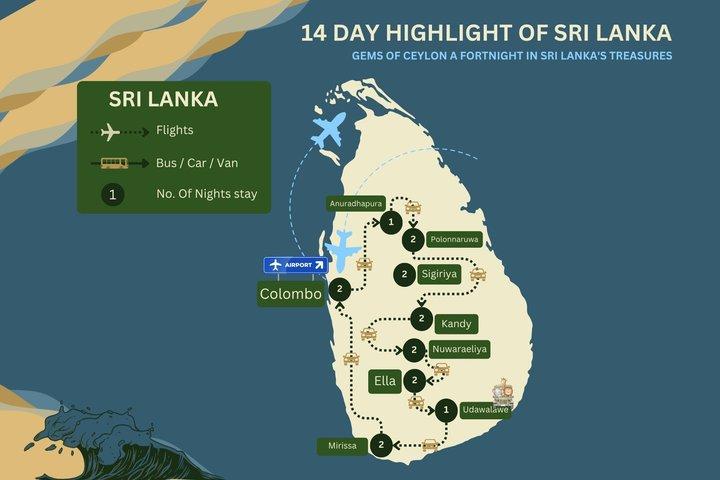 Private 14-tägige All Inclusive Sri Lanka Inseltour vom Flughafen