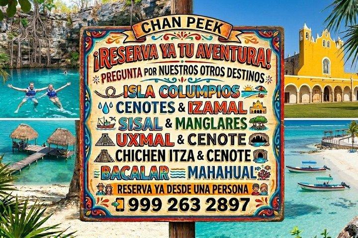 Progreso Beach en Isla Columpios Tour