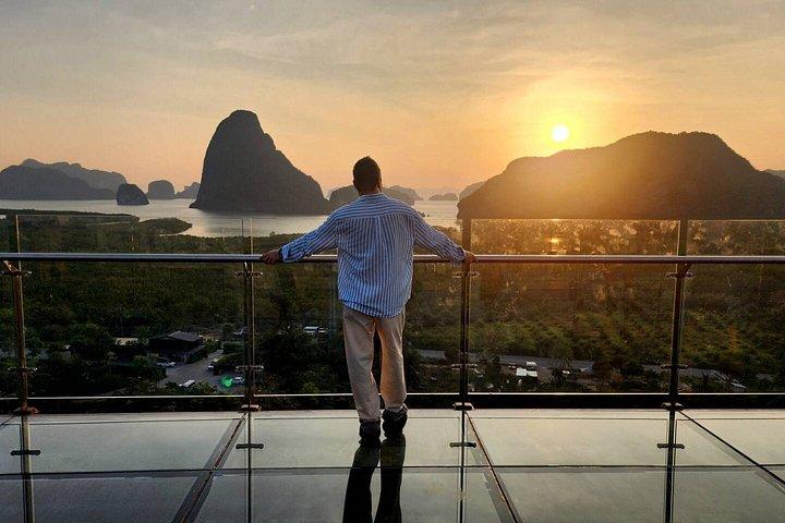 プーケットのパワーカタマランによるジェームズボンド諸島の日の出終日