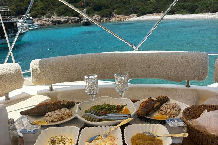 Bodrum privat segling solnedgång tur med middag