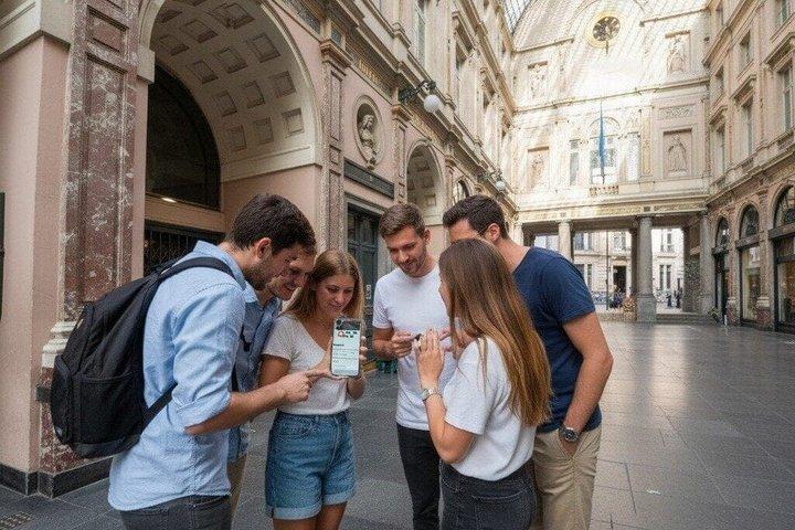 Autoguiada do jogo de exploração dos segredos de Bruxelas
