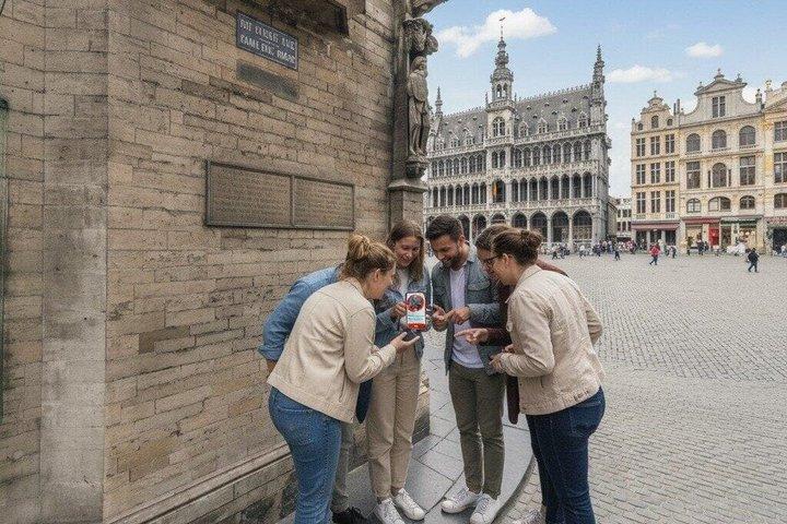 Autoguiada do jogo de exploração dos segredos de Bruxelas