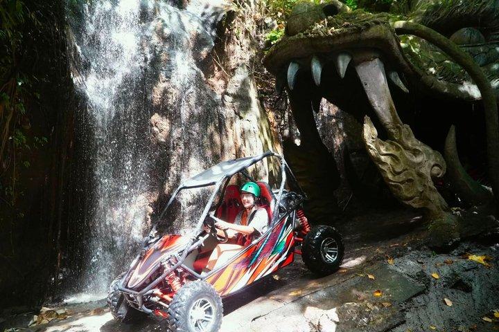 Bali : Ubud Buggy Adventure Dragon Cave, vandfald, risfelt, mud