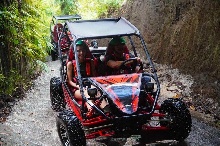 Bali : Ubud Buggy Adventure Dragon Cave, vandfald, risfelt, mud