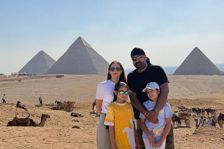 Giza pyramider med sfinx & 9 pyramider med kamel og frokost