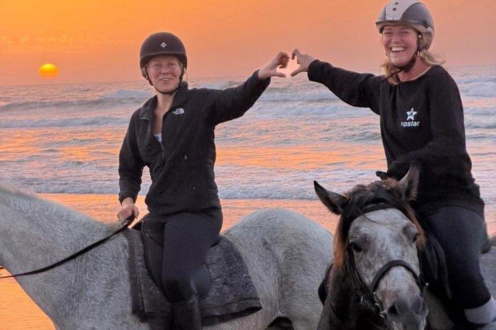 Esperienza a cavallo sulla spiaggia di Agadir con pausa tè