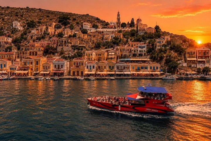 Sunset Cruise til Symi Island med et swim stop ved St George’s Bay