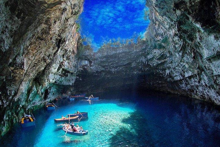 Visite des grottes de Céphalonie et de la plage au Melissani Drogarati Antisamos