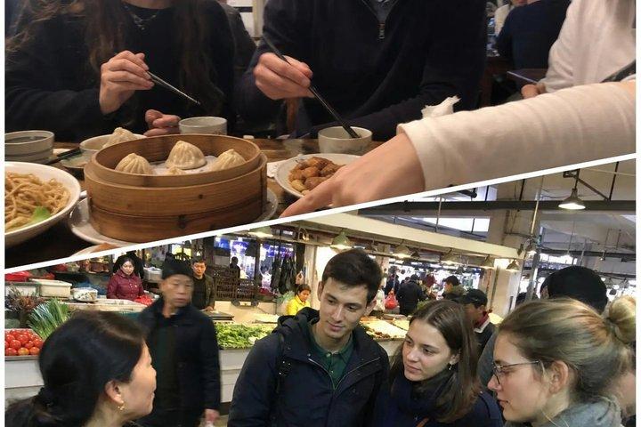 Autentiska Shanghai mat tur genom att gå eller cykla