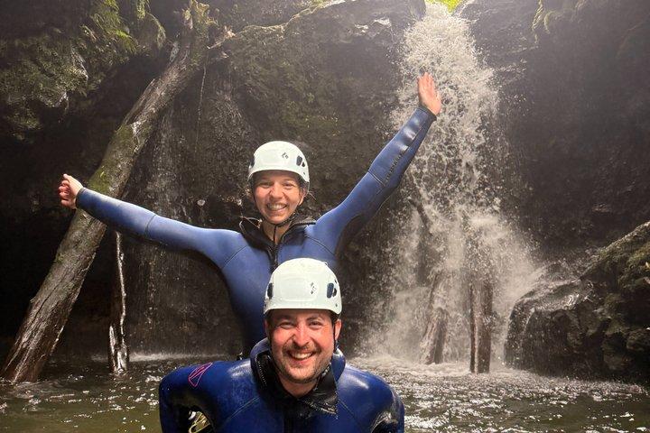 Waterpark Canyoning at Ribeira dos Caldeirões, Sao Miguel Azores
