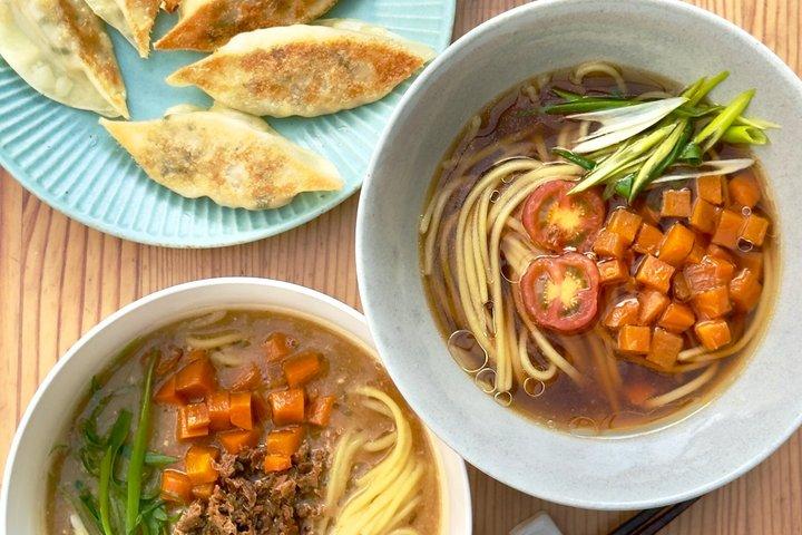 Make Japanese Vegan Dashi Ramen & Gyoza in Kyoto