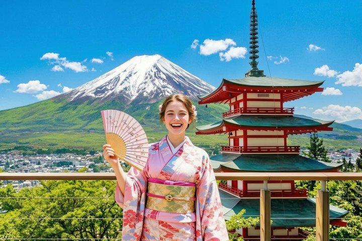 Monte Fuji, Hakone, Owakudani, Chureito Pagoda e Oshino Hakkai