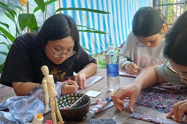 革と布の染色によるプライベートマスクペイントワークショップ