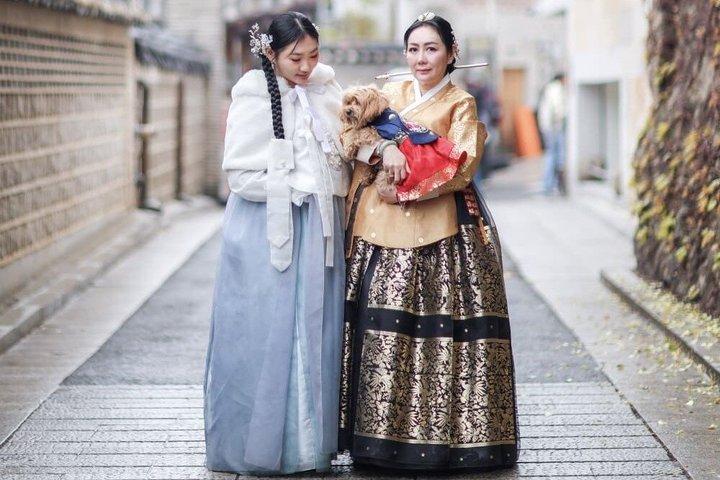 Seoul Hanbok Privates Fotoshooting in Gyeongbokgung Familie oder Gruppe
