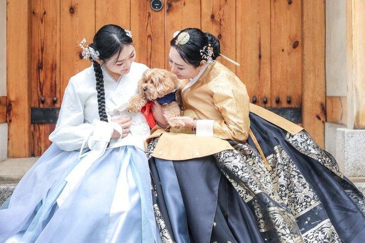 Seoul Hanbok Privates Fotoshooting in Gyeongbokgung Familie oder Gruppe
