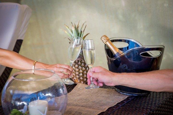 ナッソー：パール島プライベートオーシャンビューカバナ、ランチ＋ドリンク