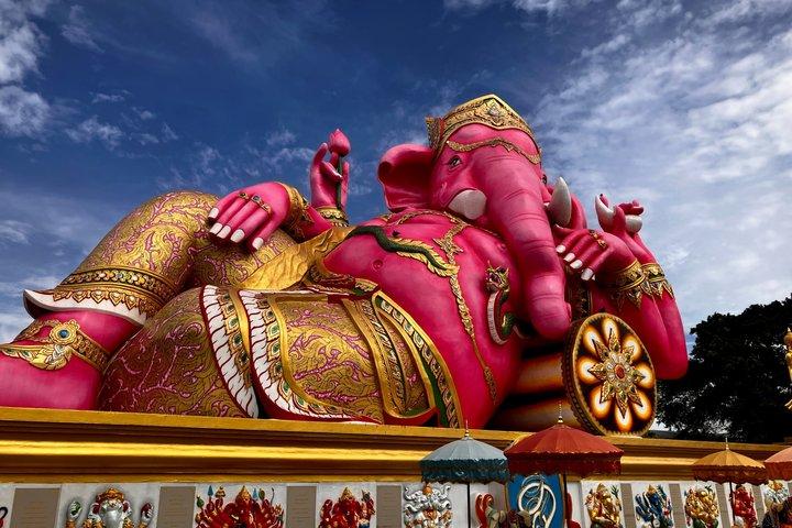 Bangkok: Tour japonés de medio día por Ganesha rosa y Wat Paknam