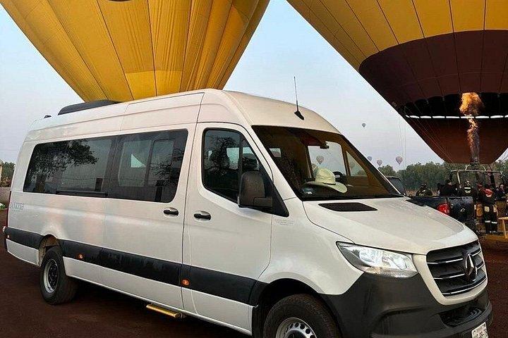 Balloon flight, Mexico City transport, Cave breakfast, Pyramids