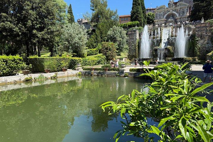 遺産：ローマからのTivoliツアーのVilla d'EsteとHadrian's Villa