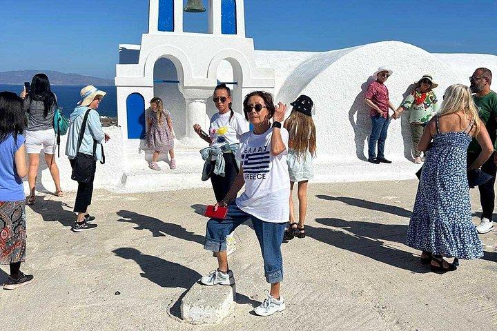 クルーズ乗客のためのサントリーニ島3時間の見どころとオイアツアー