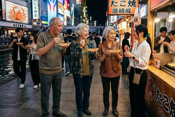 大阪ナイトライフプライベートツアー：バー巡り、ショッピング＆観光