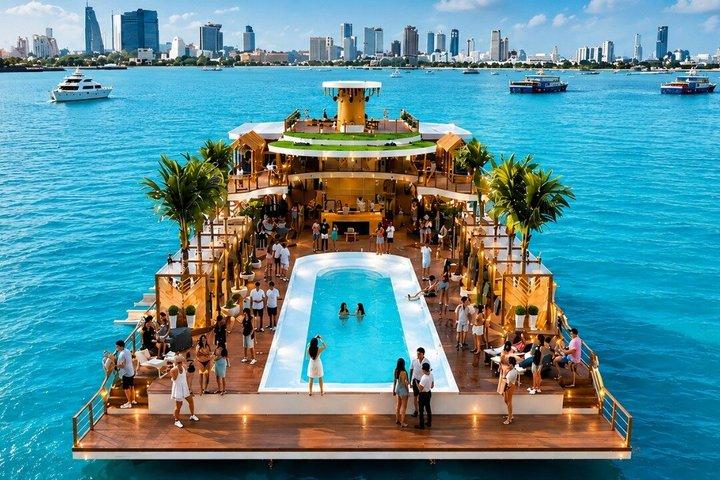 Pattaya SINA Beach Club Floating Day Pass with Pool and Sea Views