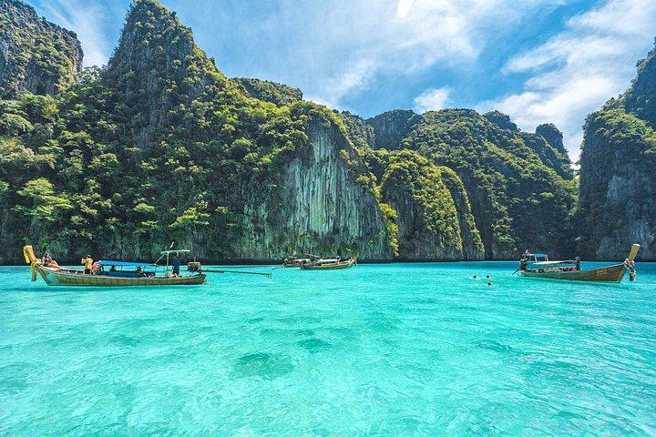 Phi Phi Sunset Longtail Cruzeiro de barco para Maya Bay e snorkeling