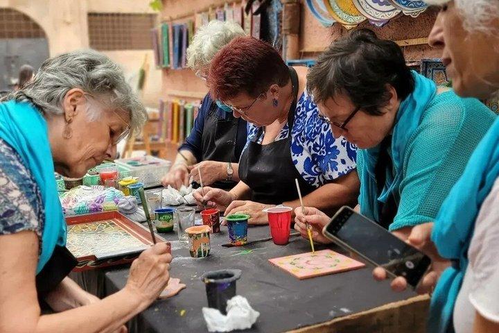 Atelier d'Aquarelle sur Bois à Marrakech Libérez Votr Verbeelding